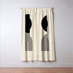 Abstraction_BLACK_DOT_LINE_ART_Minimalism_003C Window Curtain Gallery Image 3