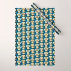 Longhaired Cream Dachshund Cartoon Dog Wrapping Paper Gallery Image 1