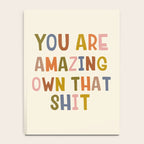 You Are Amazing Own That Shit Quote Notebook Gallery Image 4