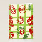 Tomato Garden Picnic Pattern Illustration Stationery Card Gallery Image 2