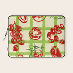 Tomato Garden Picnic Pattern Illustration Laptop Sleeve Gallery Image 1