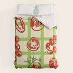 Tomato Garden Picnic Pattern Illustration Comforter Gallery Image 6