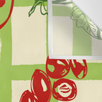 Tomato Garden Picnic Pattern Illustration Wall Tapestry Gallery Image 3