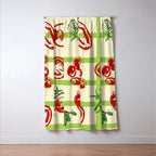 Tomato Garden Picnic Pattern Illustration Window Curtain Gallery Image 3