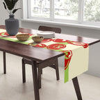 Tomato Garden Picnic Pattern Illustration Table Runner Gallery Image 2