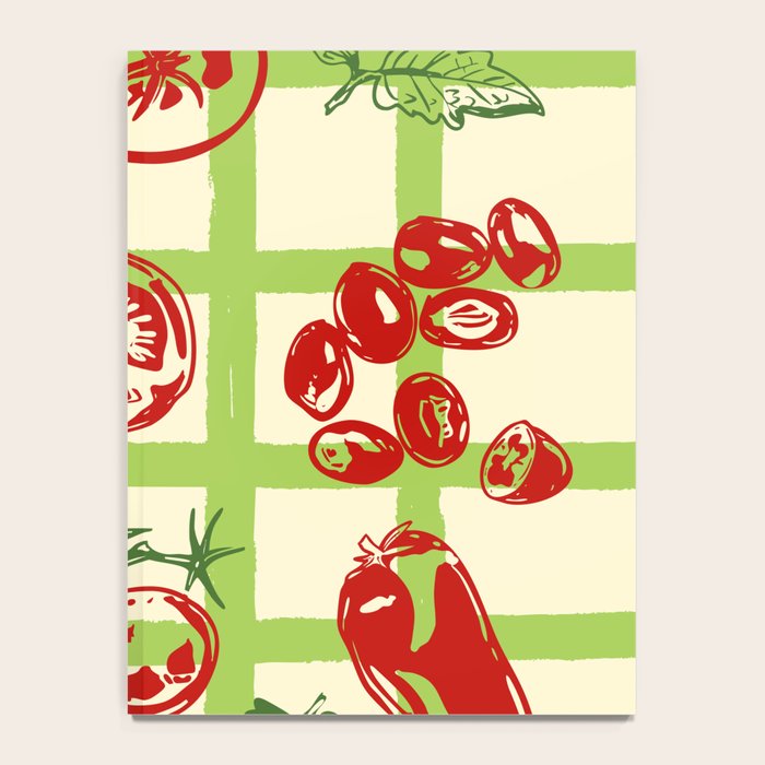 Tomato Garden Picnic Pattern Illustration Notebook Gallery Image 4