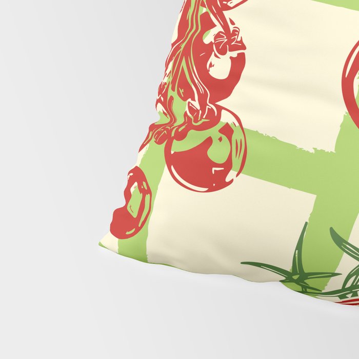 Tomato Garden Picnic Pattern Illustration Pillow Sham Gallery Image 4