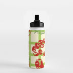 Tomato Garden Picnic Pattern Illustration Water Bottle Gallery Image 2