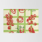 Tomato Garden Picnic Pattern Illustration Rug Gallery Image 2