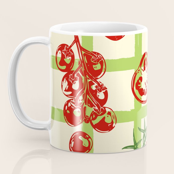 Tomato Garden Picnic Pattern Illustration Coffee Mug Gallery Image 3