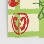 Tomato Garden Picnic Pattern Illustration Poster Gallery Image 3