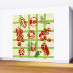 Tomato Garden Picnic Pattern Illustration Wall Mural Gallery Image 2