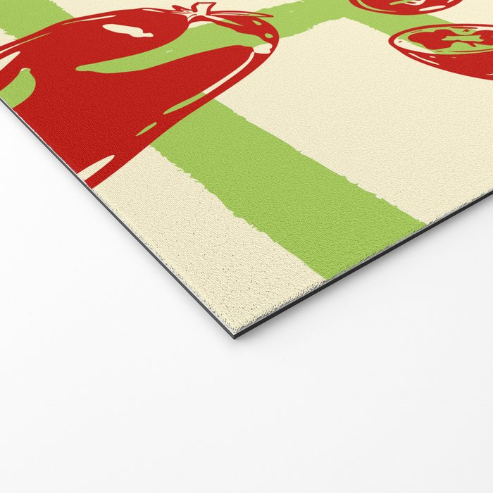 Tomato Garden Picnic Pattern Illustration Welcome Mat Gallery Image 2
