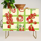 Tomato Garden Picnic Pattern Illustration Credenza Gallery Image 1