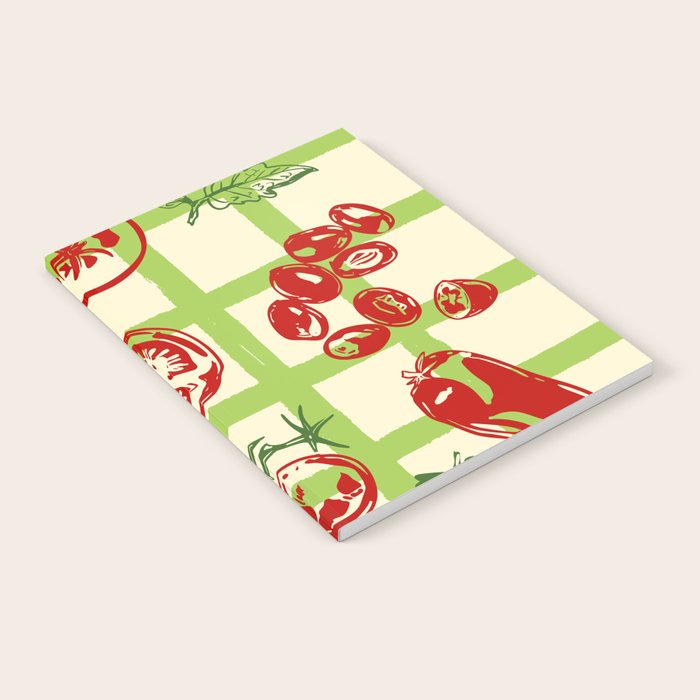 Tomato Garden Picnic Pattern Illustration Notebook Gallery Image 1