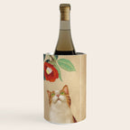 Cat and camellia flowers T1 Wine Chiller Gallery Image 3
