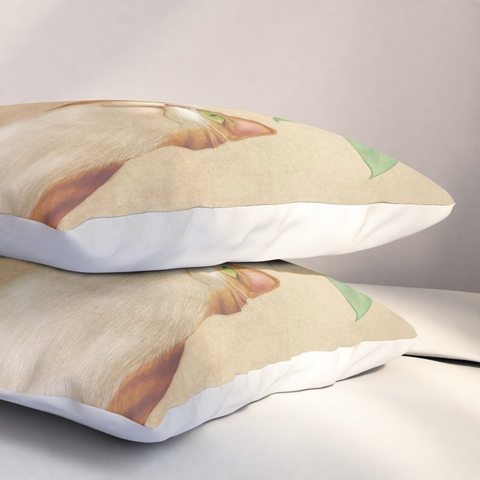 Cat and camellia flowers T1 Pillow Sham Gallery Image 3