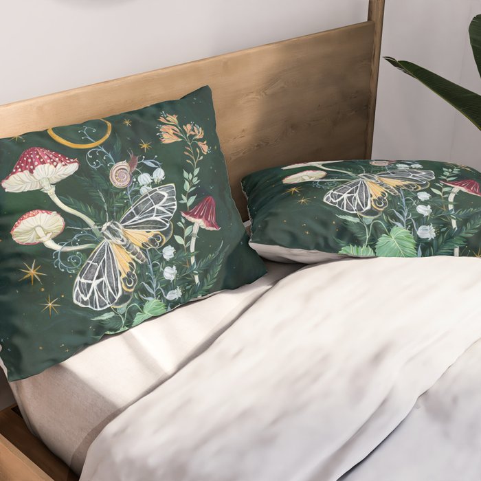 Mushroom night moth Pillow Sham Gallery Image 2