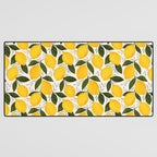 Mediterranean Summer Lemons Pattern Desk Mat Gallery Image 3