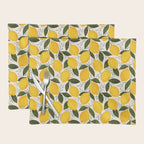 Mediterranean Summer Lemons Pattern Placemat Gallery Image 1