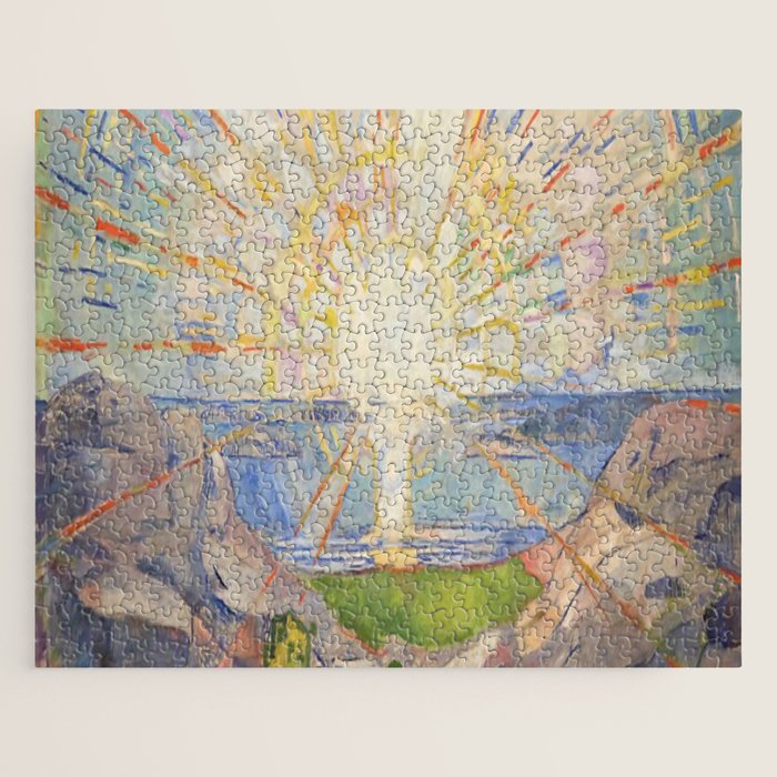 Edvard Munch - The Sun (Solen) (1911)  Jigsaw Puzzle