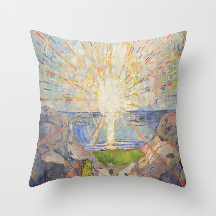 Edvard Munch - The Sun (Solen) (1911)  Throw Pillow Gallery Image 1