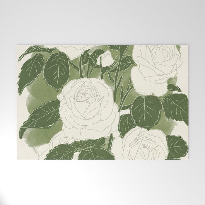 White Roses 6 Welcome Mat Gallery Image 1