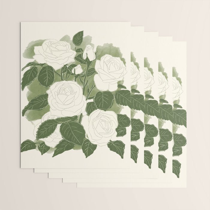 White Roses 6 Wrapping Paper Gallery Image 3