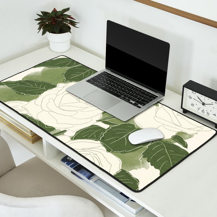 White Roses 6 Desk Mat Gallery Image 2