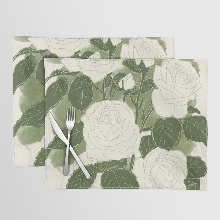 White Roses 6 Placemat Gallery Image 1