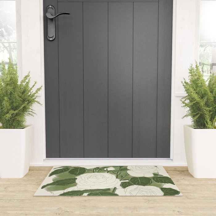 White Roses 6 Welcome Mat Gallery Image 3
