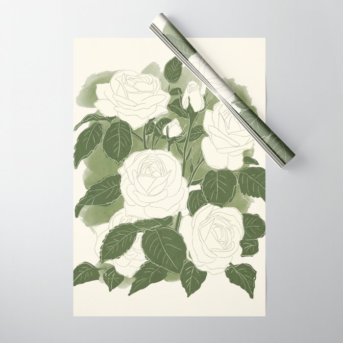 White Roses 6 Wrapping Paper Gallery Image 1