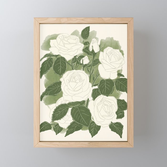 White Roses 6 Mini Art Print Gallery Image 1
