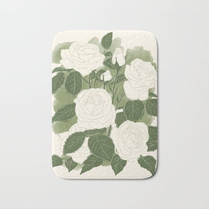 White Roses 6 Bath Mat Gallery Image 1