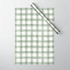 watercolor plaid - sage Wrapping Paper Gallery Image 1