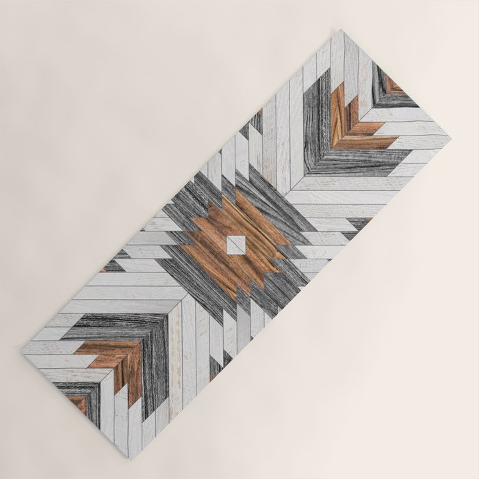 Urban Tribal Pattern No.8 - Aztec - Wood Yoga Mat Gallery Image 1