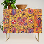 19th Century Uzbekistan Suzani with Gold Background  Credenza Gallery Image 1
