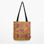 19th Century Uzbekistan Suzani with Gold Background  Tote Bag Gallery Image 2