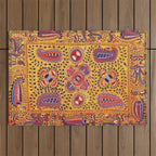 19th Century Uzbekistan Suzani with Gold Background  Outdoor Rug Gallery Image 1