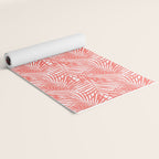 Palm Fronds in Living Coral Yoga Mat Gallery Image 2