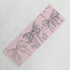 Romantic Lace Bows Pink Pattern Yoga Mat Gallery Image 1