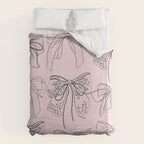 Romantic Lace Bows Pink Pattern Duvet Cover Gallery Image 6