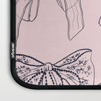 Romantic Lace Bows Pink Pattern Laptop Sleeve Gallery Image 3
