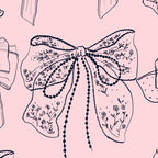 Romantic Lace Bows Pink Pattern Coffee Mug Gallery Image 2