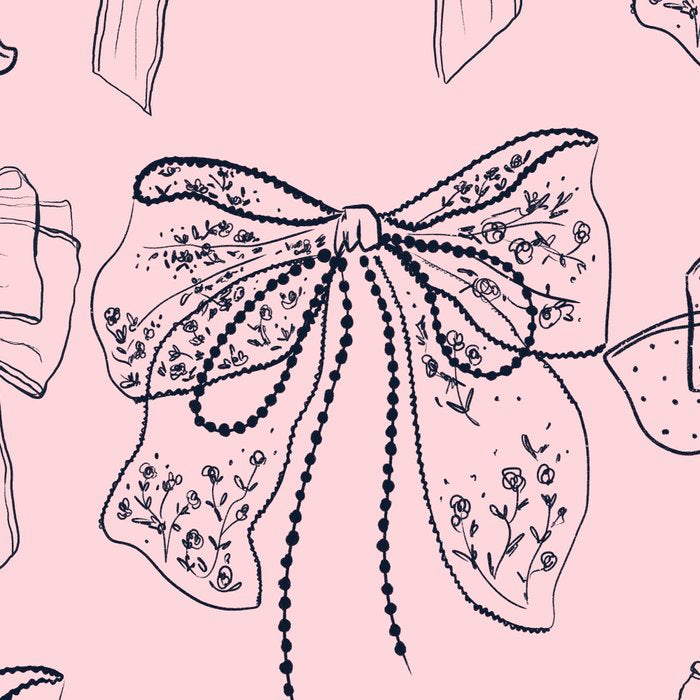 Romantic Lace Bows Pink Pattern Coffee Mug Gallery Image 2