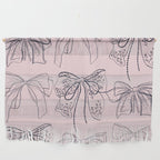 Romantic Lace Bows Pink Pattern Wall Hanging Gallery Image 1