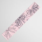 Romantic Lace Bows Pink Pattern Table Runner Gallery Image 3