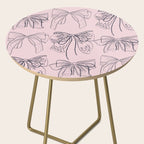 Romantic Lace Bows Pink Pattern Side Table Gallery Image 2