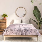 Romantic Lace Bows Pink Pattern Comforter Gallery Image 3