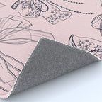 Romantic Lace Bows Pink Pattern Rug Gallery Image 4
